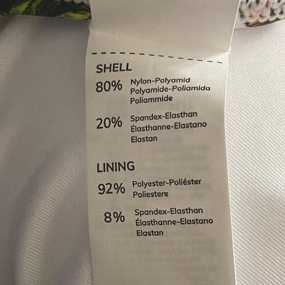 Cupshe Women XL 2 Piece Swimsuit Green Wrap Top Floral High Waist Bikini Lace Up - Picture 7 of 9